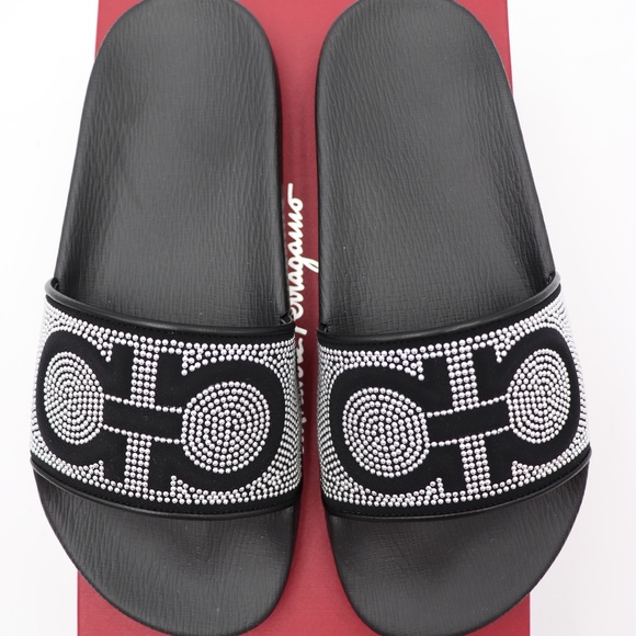 Salvatore Ferragamo Groove X Gancini Pool Slides - Picture 3 of 7
